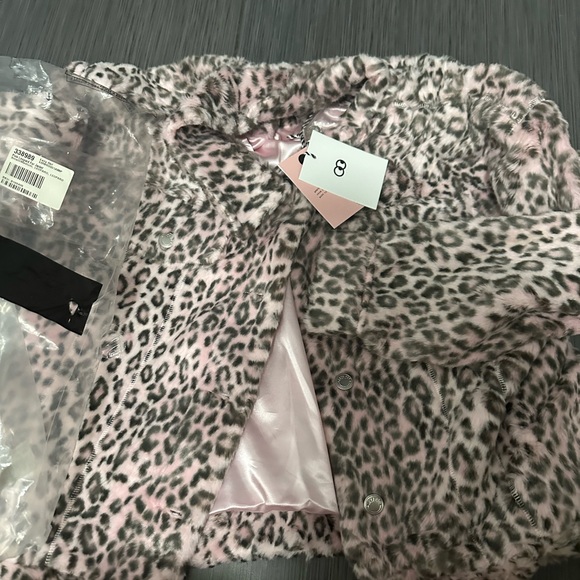 Lazy oaf pink leopard fur jacket - Picture 9 of 9